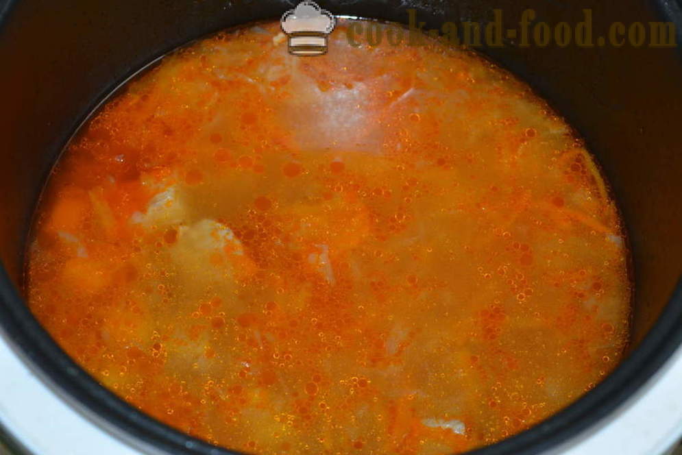 Kisela juha od kiselog kupusa s mesom multivarka - kako kuhati juha od kiselog kupusa u multivarka, korak po korak recept fotografijama