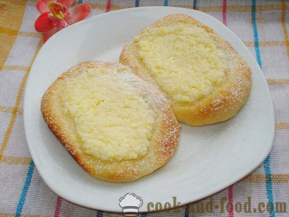 Cheesecake s tijestom u pećnici - Kako kuhati sira sa svježim sirom, korak po korak recept fotografijama