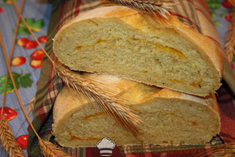 Domaći kruh od bundeve - kako ispeći kruh s bundevom u pećnici, s korak po korak recept fotografijama