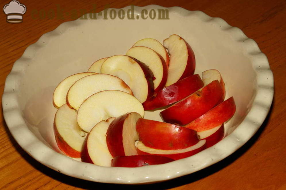 Biskvit s jabukama u pećnici - kako kuhati biskvit s jabukama, korak po korak recept fotografijama