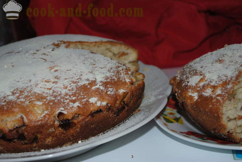 Medenjak torta na kefir sa jabukama i orasima - kako kuhati tortu s kefir, korak po korak recept fotografijama