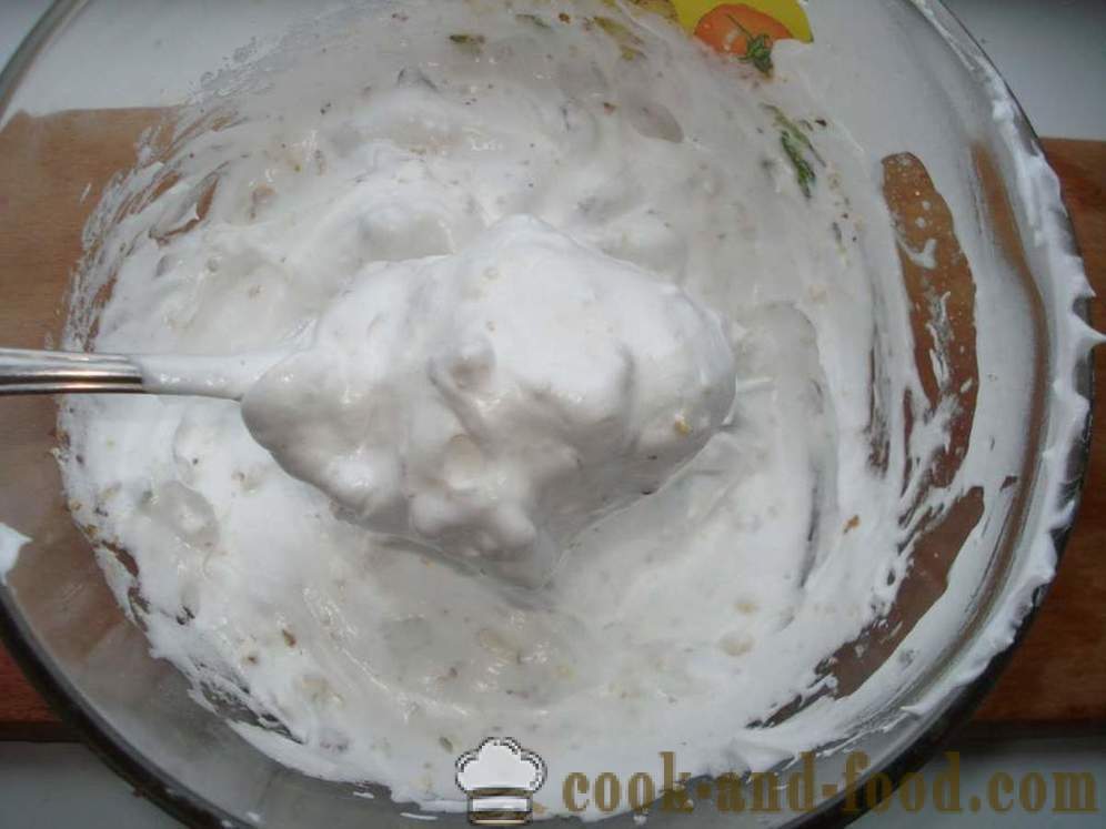 Kolač od bjelanaca s orasima i suho voće u pećnici - kako kuhati kolač od bjelanaca u kući, korak po korak recept fotografijama