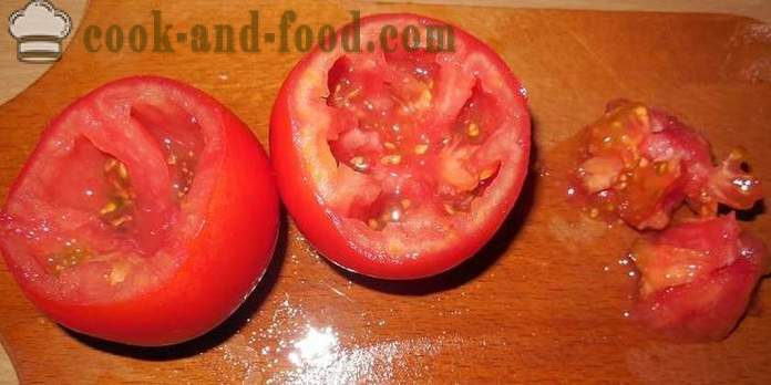 Izvorni kajgana ili rajčice ukusne rajčice s jajima i sirom - Kako kuhati kajganu, korak po korak recept fotografijama