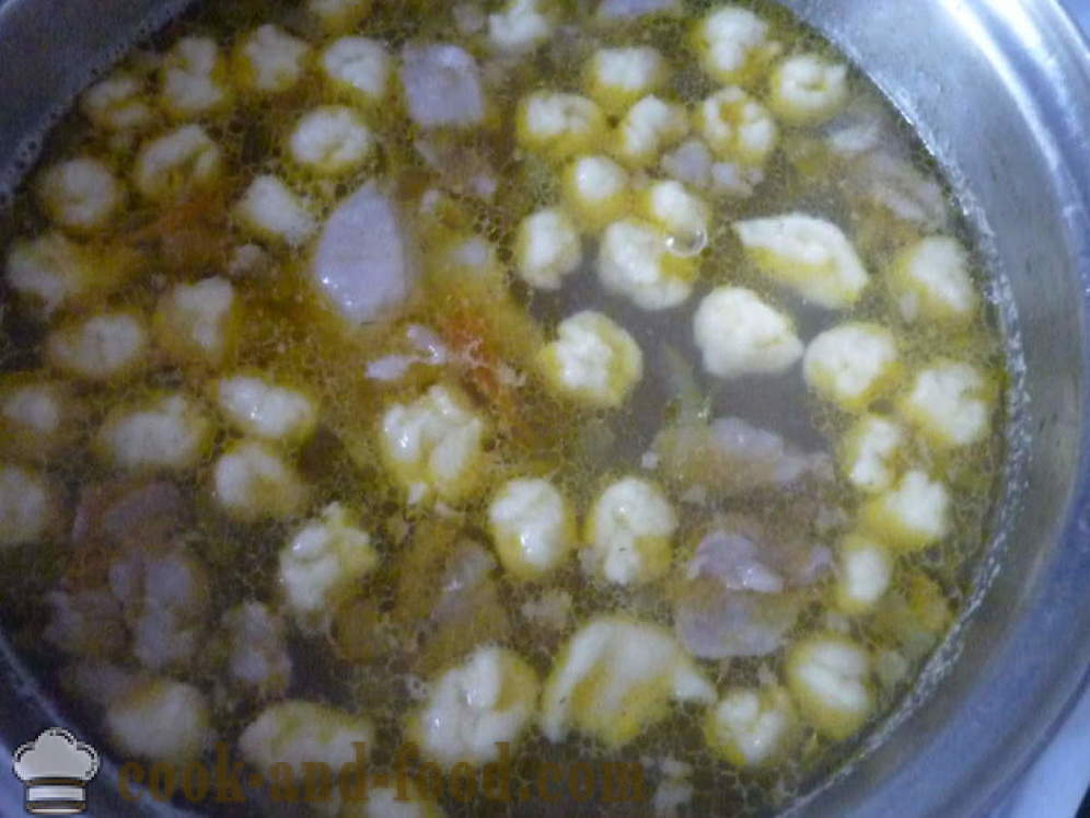 Ukusna juha s knedlama u juhu - korak po korak, kako kuhati juha s noklicama, recept sa slikom