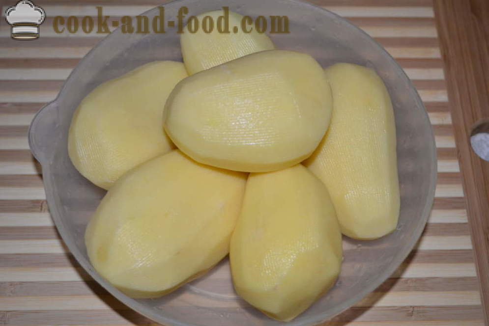 Natječaj pileća jetra s krumpirima u multivarka - Kako kuhati krumpir s piletinom jetre u multivarka, korak po korak recept fotografijama