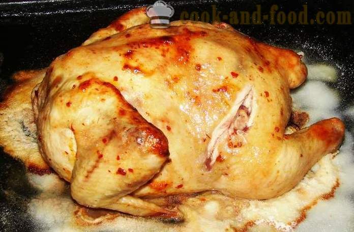 Piletina soli u pećnici - kako kuhati piletinu za sol, korak po korak recept fotografijama