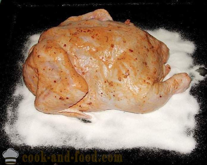 Piletina soli u pećnici - kako kuhati piletinu za sol, korak po korak recept fotografijama