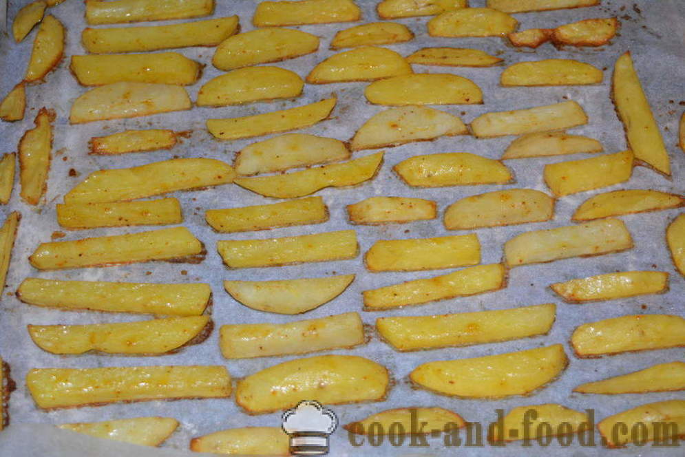 Pržena krumpir u pećnici - kako kuhati krumpir kod kuće, korak po korak recept fotografijama