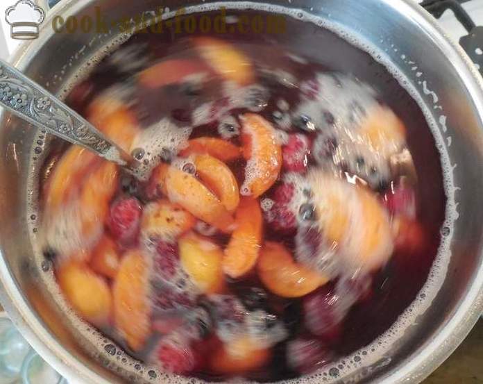 Voće mliječ ribizla bobice, dud, marelice i škrob - kako kuhati marmeladu bobice i škroba, s korak po korak recept fotografijama