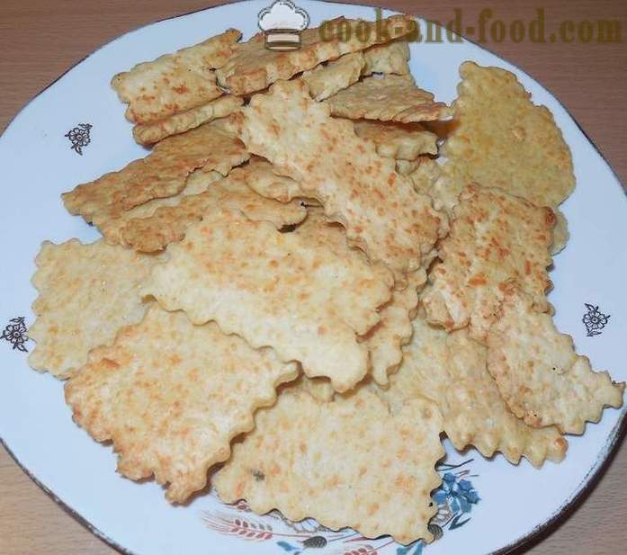 Slani krekeri sa sirom u pećnici - kako napraviti sir kekse, recept s fotografijom