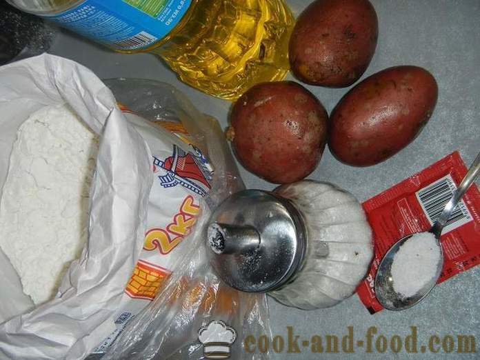 Kvasac kolači s krumpirom pržene u tavi