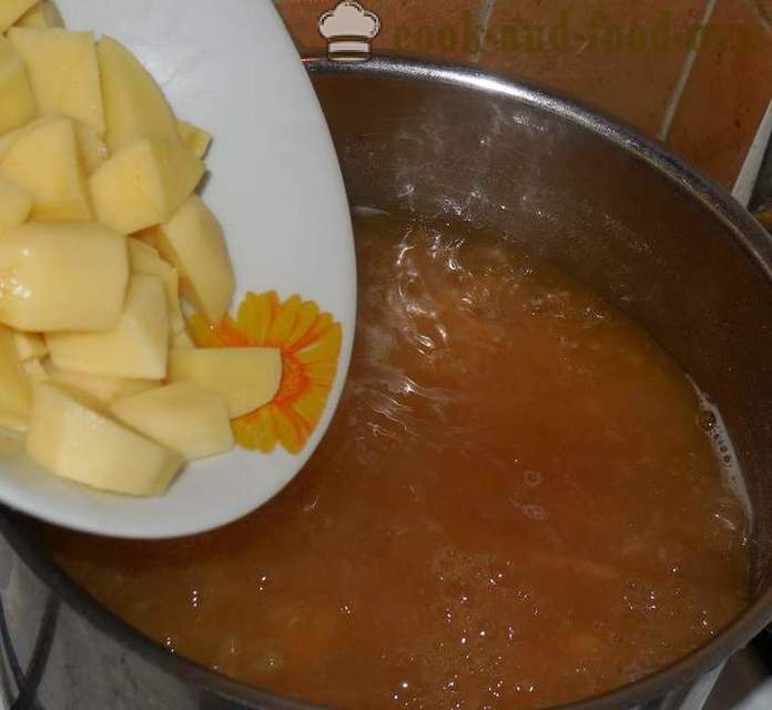 Ukusna domaća juha s grahom u ukrajinskom - kako kuhati juha s grahom na ukrajinskom - korak po korak recept fotografijama