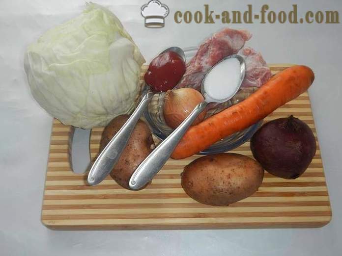 Klasična crvena boršč sa repe i mesa - Kako kuhati juhu - korak po korak recept sa foto ukrajinski boršč
