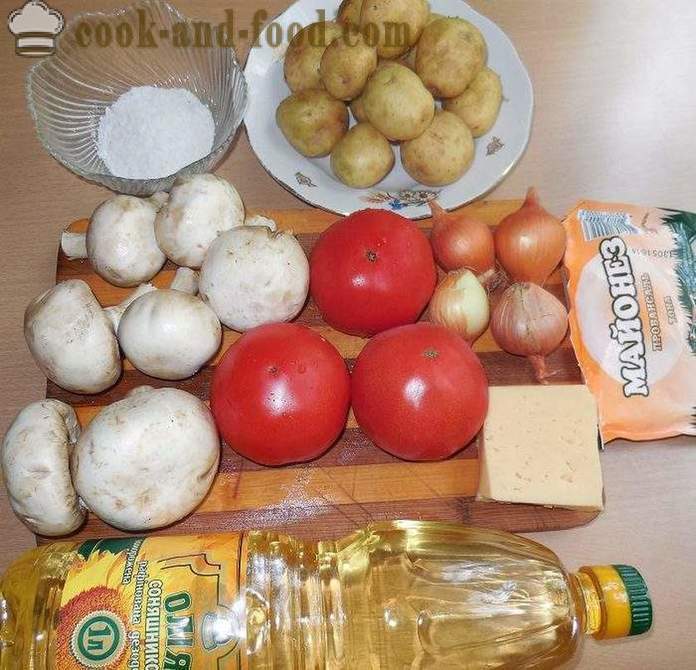 Povrće lonac sa gljivama i krumpirom u multivarka - Kako kuhati povrće lonac - Recept sa fotografijama - korak po korak
