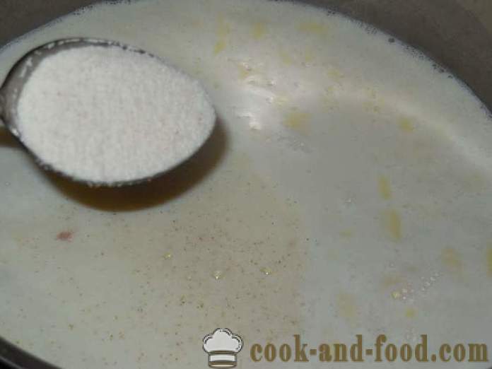Kako kuhati kašu s mlijekom bez grudica - korak po korak recept za griz sa fotografijama
