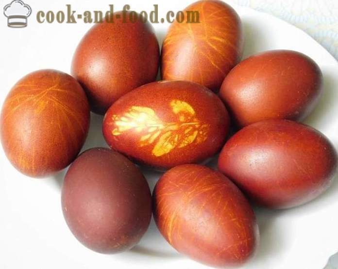 Kako obojati jaja luk kože s uzorkom ili ujednačeno - recept sa slikom - korak po ispravnom boje jaja luk kože