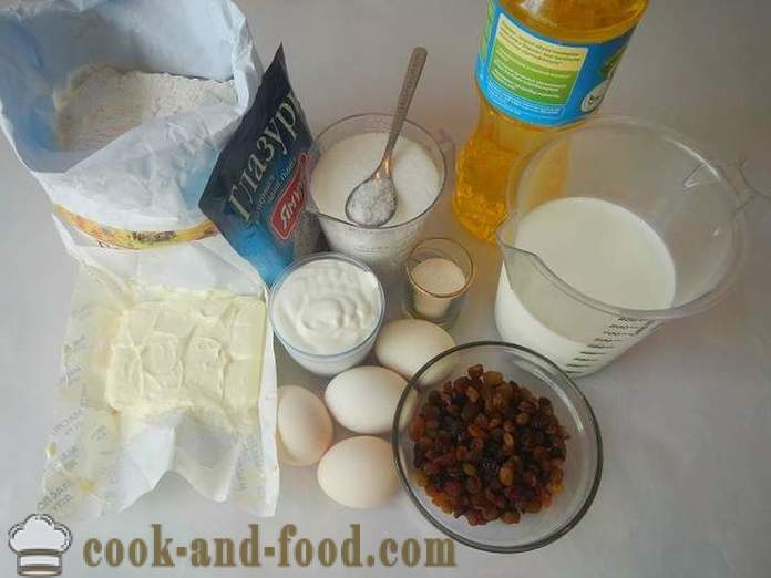 Jednostavna i ukusna Uskrs s grožđicama u mlijeku - korak po korak recept s fotografijama kako ispeći Pashu kod kuće
