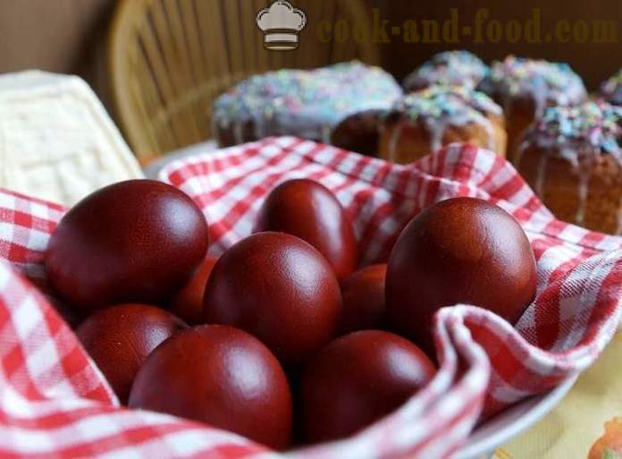 Uskrsna jaja obojana luk ljuske - kako obojati jaja u luk skinova, jednostavnih načina slikanja Uskrs.