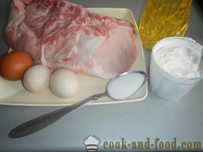Juicy svinjski kotleti s umakom od češnjaka - Kako kuhati sočan svinjski kotleti, korak po korak recept s fotografijama.