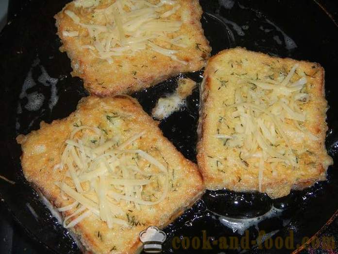 Tost od bijelog kruha s jajima: slatka, sol i češnjak. Kako napraviti ukusni croutons u tavi - korak po korak recept s fotografijama.