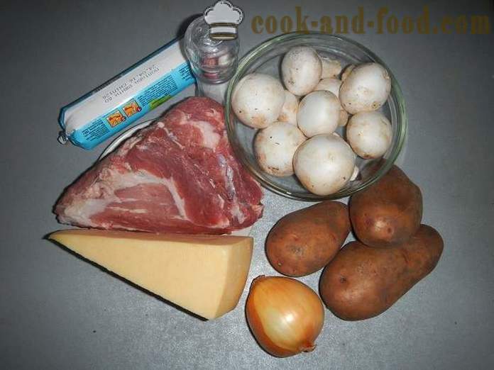 Krumpir u francuskom u pećnici - foto-recept kako kuhati krumpir na francuski sa svinjetinom i gljivama