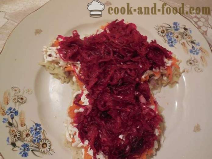 Ukusna salata u Godini majmun Fur Coat - kako ukrasiti tradicionalne salate na novi 2016 (recept s fotografijom).