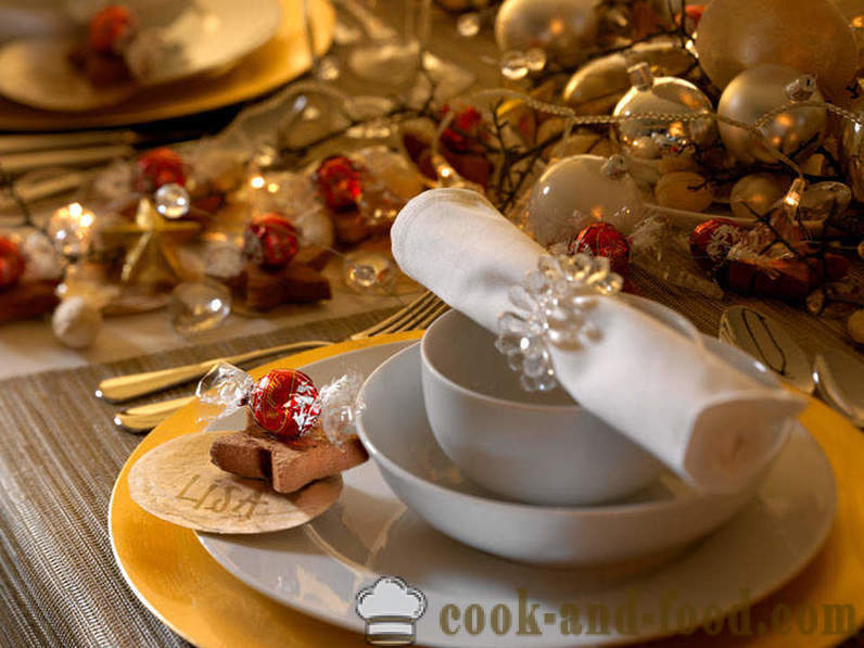 Novogodišnja dekoracija stola, kako za ukrašavanje božićnog stola za 2015. Ovce (s fotografijama).