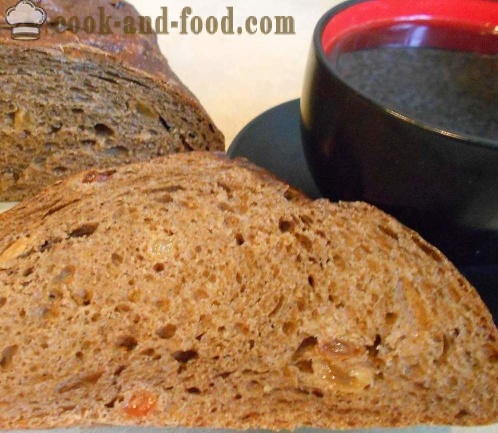Kruh bez kvasca i fermentnog jogurt, pečena u pećnici - pšenica - raž, domaći jednostavni recept sa slikom