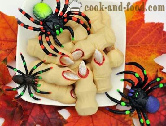 Deserti i kolači za Halloween - vještica Fingers kolačiće i druge slatke poslastice sa svojim vlastitim rukama, jednostavno Recepti za kolače