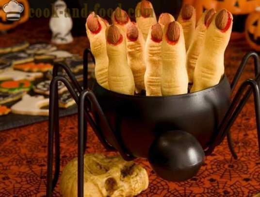 Deserti i kolači za Halloween - vještica Fingers kolačiće i druge slatke poslastice sa svojim vlastitim rukama, jednostavno Recepti za kolače
