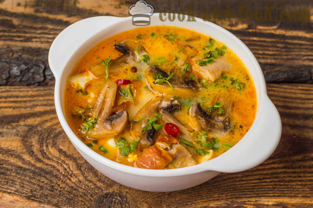 Priprema neobična jela: juha s graškom i gljivama - video recepte kod kuće